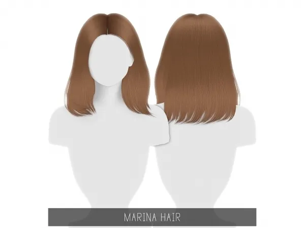 Alpha MARINA HAIR by simsfinds - The Sims 4 Custom Content