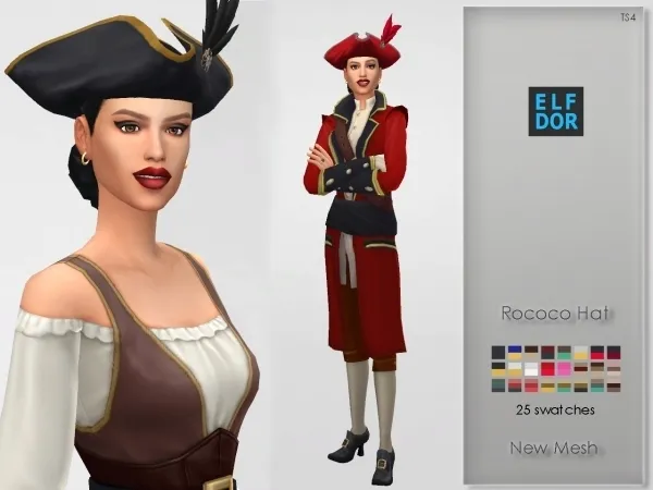 Maxis Match Rococo Hat - The Sims 4 Custom Content