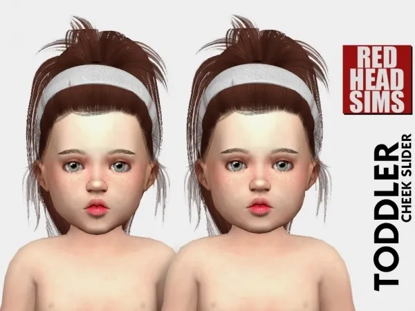 Mix TODDLER CHEEK SLIDER by redheadsims - The Sims 4 Custom Content