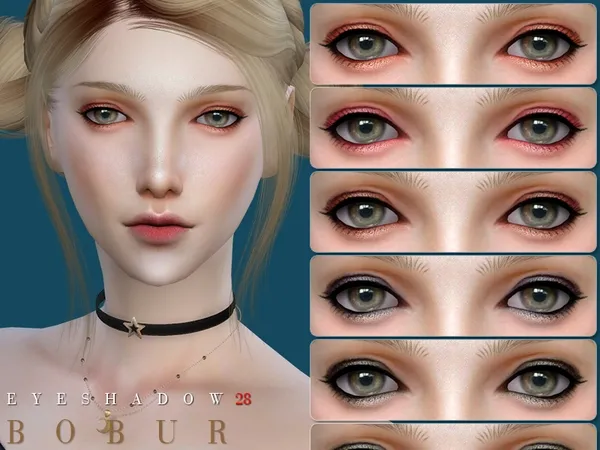 Alpha Bobur Eyeshadow 28 - The Sims 4 Custom Content