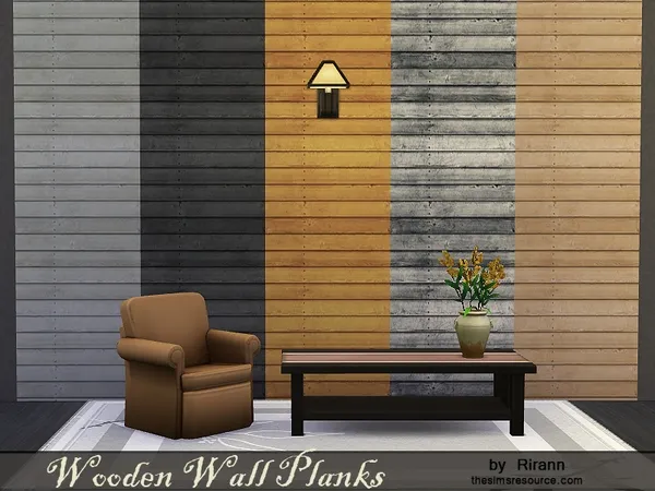Mix Wooden Wall Planks - The Sims 4 Custom Content