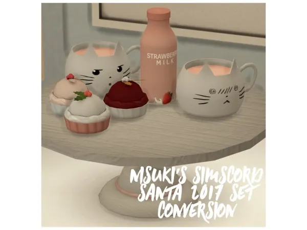Maxis Match Nisukis simscord santa 2017 set conversion by simsfinds - The Sims 4 Custom Content