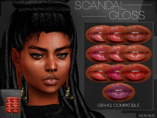 Mix Scandal Gloss by mobsims - The Sims 4 Custom Content