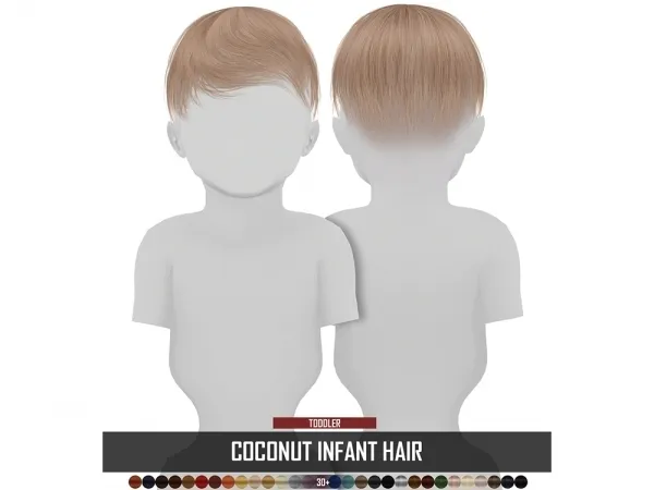 Alpha COCONUT INFANT HAIR by redheadsims - The Sims 4 Custom Content