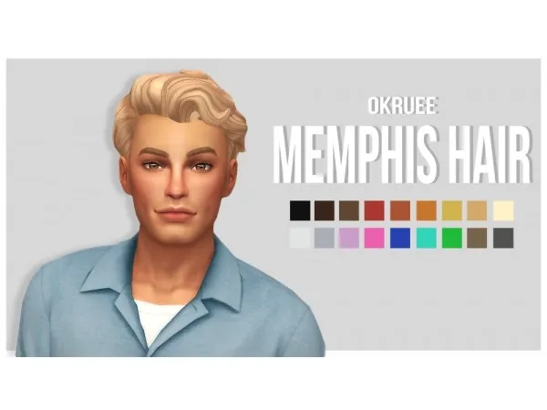 Maxis Match Memphis Hair by okruee - The Sims 4 Custom Content