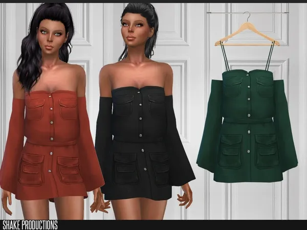 Mix ShakeProductions 157 Dress by thesimsresource - The Sims 4 Custom Content