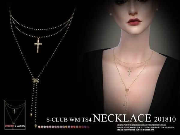 Mix S Club WM Necklace F 201810 by thesimsresource - The Sims 4 Custom Content