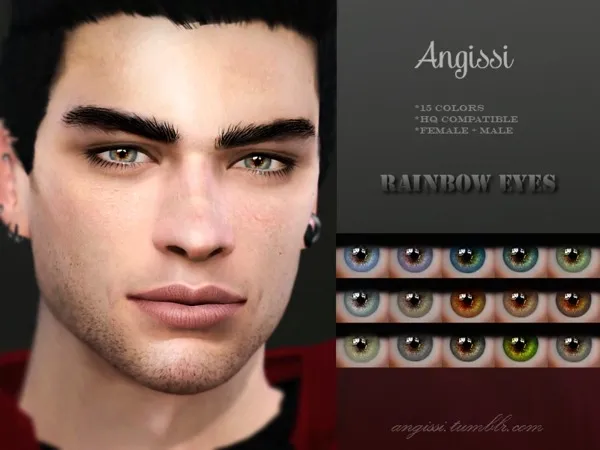 Alpha Rainbow eyes by thesimsresource - The Sims 4 Custom Content
