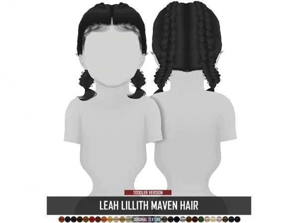 Alpha LEAH LILLITH MAVEN HAIR TODDLER VERSION - The Sims 4 Custom Content