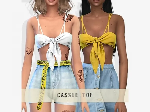 Alpha Cassie Top by grafity-cc - The Sims 4 Custom Content