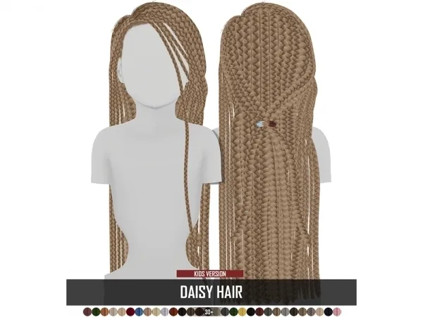 Alpha DAISY HAIR KIDS VERSION by redheadsims - The Sims 4 Custom Content