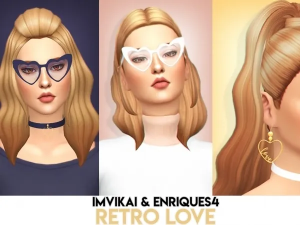 Maxis Match [Imvikai Enriques4] Retro Love Collection - The Sims 4 Custom Content