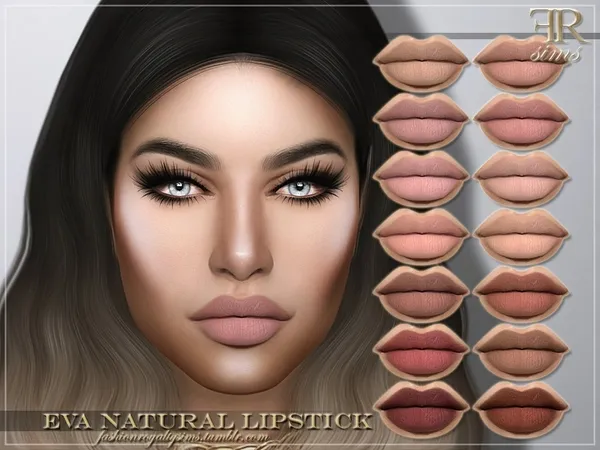 Mix FRS Eva Natural Lipstick - The Sims 4 Custom Content