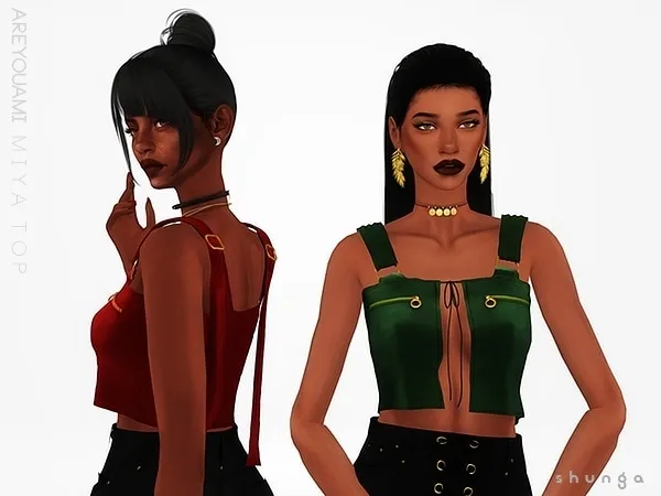 Alpha SHUNGA AYAI Miya Top by shunga - The Sims 4 Custom Content
