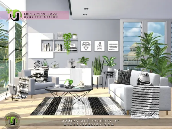 Alpha Erin Living Room by thesimsresource - The Sims 4 Custom Content