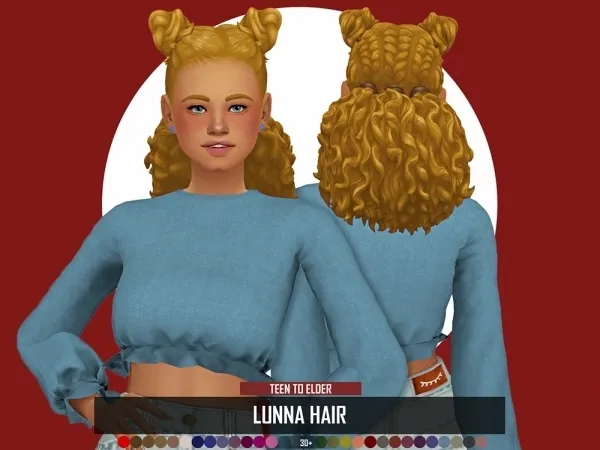 Maxis Match LUNNA HAIR - The Sims 4 Custom Content