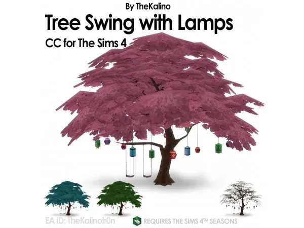 Maxis Match Tree Swing with lamps thesims by simsfinds - The Sims 4 Custom Content