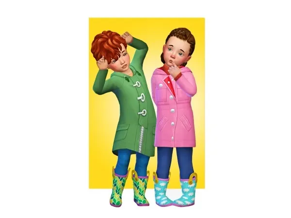 Maxis Match Singing in the rain toddler wellies sims by simsfinds - The Sims 4 Custom Content