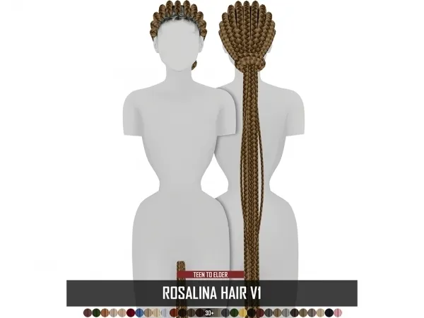 Alpha ROSALINA HAIR V1 by redheadsims - The Sims 4 Custom Content