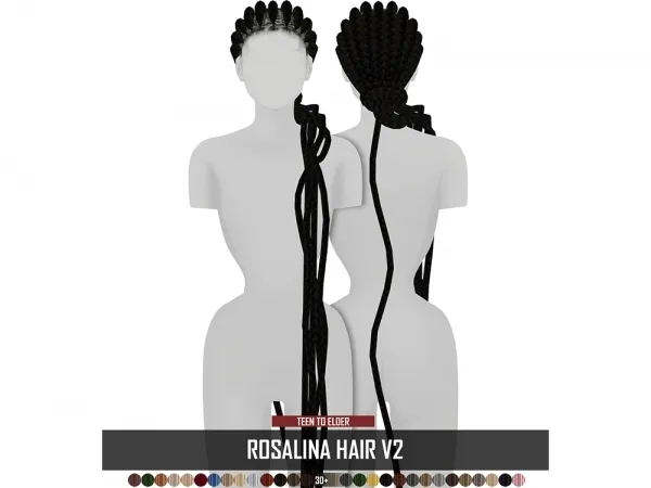 Alpha ROSALINA HAIR V2 by redheadsims - The Sims 4 Custom Content