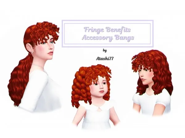 Maxis Match Fringe Benefits Accessory Bangs by simsfinds - The Sims 4 Custom Content