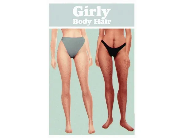 Maxis Match Girly Body Hair by simsfinds - The Sims 4 Custom Content