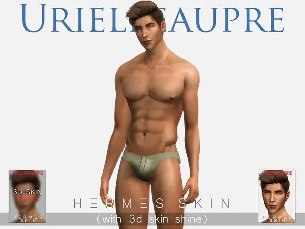 Alpha Hermes skin (with 3d skin shine) by thesimsresource - The Sims 4 Custom Content