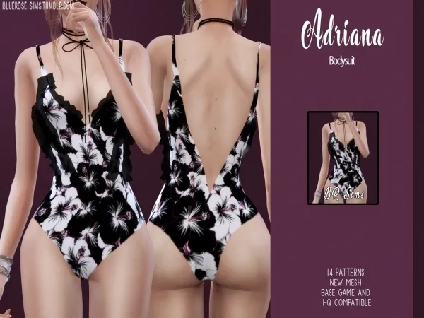 Alpha BR sims Adriana Bodysuit - The Sims 4 Custom Content