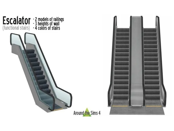 Maxis Match Around Escalator by simsfinds - The Sims 4 Custom Content