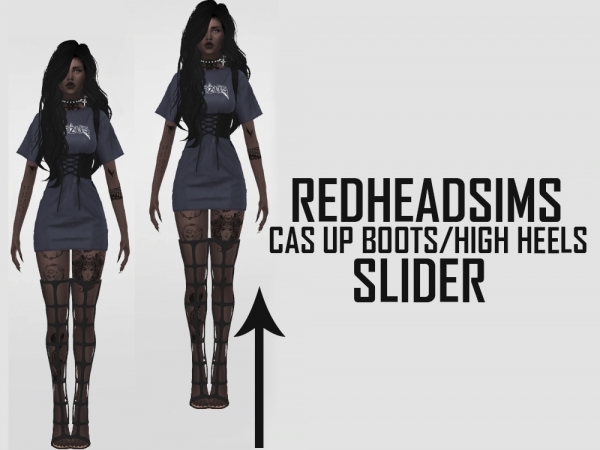 CAS UP BOOTS/HIGH HEELS SLIDER - The Sims 4 Download 