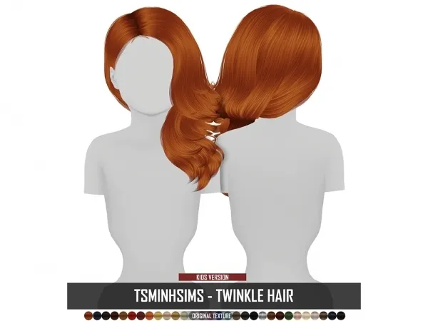 Alpha TSMINHSIMS TWINKLE HAIR KIDS VERSION by redheadsims - The Sims 4 Custom Content