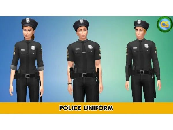 Maxis Match Police Uniform by simsfinds - The Sims 4 Custom Content