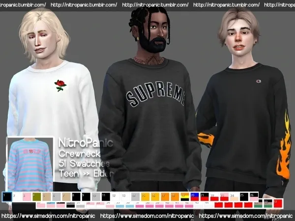 Alpha Crewneck - The Sims 4 Custom Content