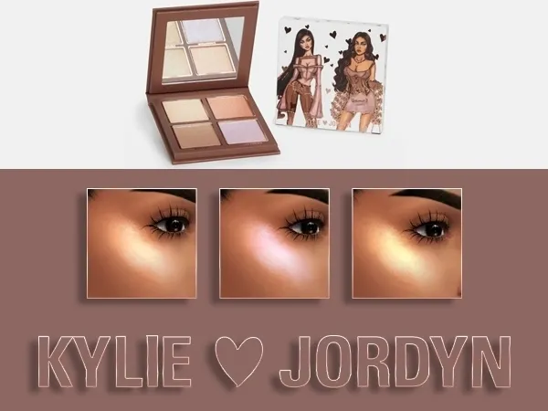 Alpha Kylie X Jordyn Collection Highlighter Palette by fifthscreations - The Sims 4 Custom Content