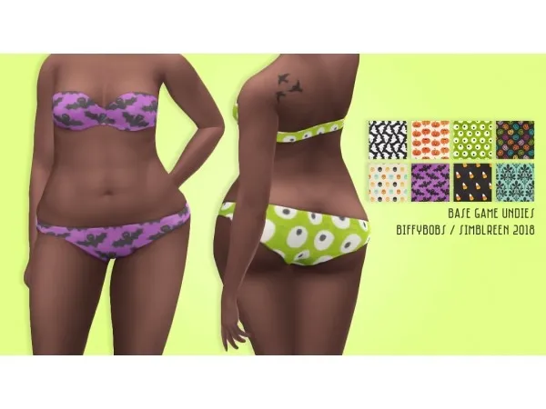 Base Game underwear with Halloween patterns by biffybobs