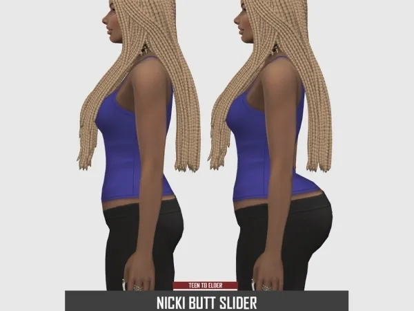 Mix NICKI BUTT SLIDER by redheadsims - The Sims 4 Custom Content