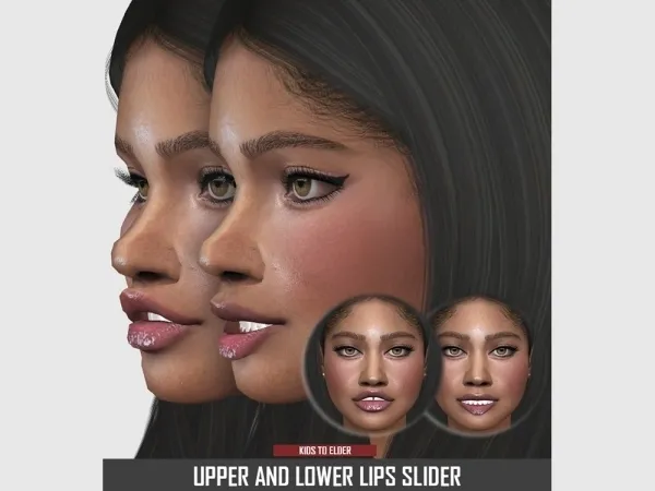 Mix UPPER AND LOWER LIPS SLIDER ADULT by redheadsims - The Sims 4 Custom Content