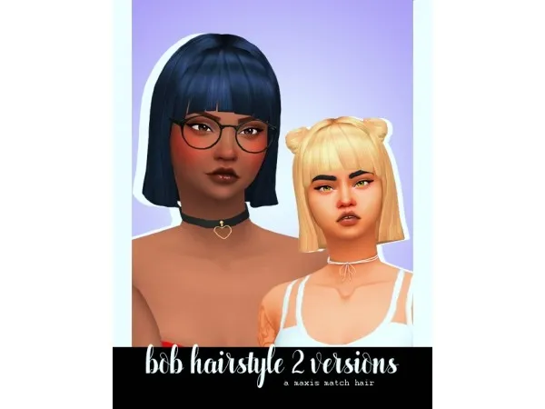 Maxis Match Bob hair by simsfinds - The Sims 4 Custom Content