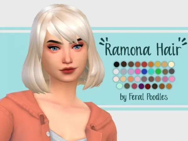 Maxis Match Ramona Hair by simsfinds - The Sims 4 Custom Content