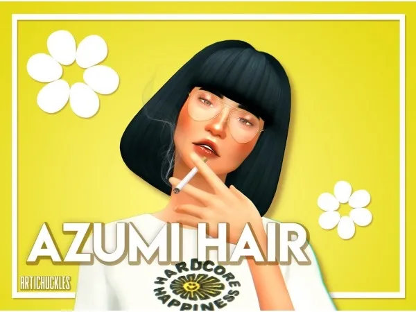Maxis Match Azumi Hair by simsfinds - The Sims 4 Custom Content