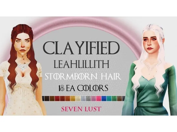 Maxis Match LeahLillith Stormborn Hair CLAYIFIED by simsfinds - The Sims 4 Custom Content