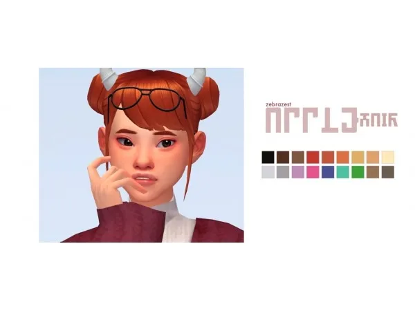 Maxis Match Apple hair by simsfinds - The Sims 4 Custom Content