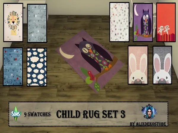 Mix Child Rug Set 3 - The Sims 4 Custom Content