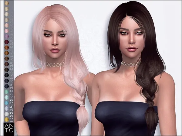 Alpha Anto Federica (Hairstyle) by thesimsresource - The Sims 4 Custom Content
