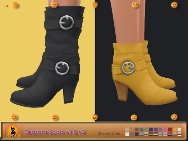 Maxis Match Seasons Boots Long Short by elfdor - The Sims 4 Custom Content