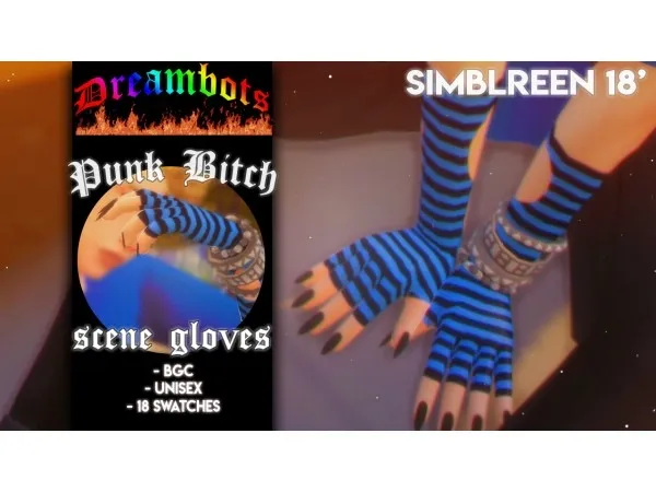 Maxis Match [Dreambot] Punk Bitch Scene Gloves Brief Encounters Scene Pants - The Sims 4 Custom Content