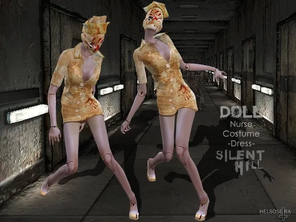 Alpha DOLL Silent Hill Nurse Costume by thesimsresource - The Sims 4 Custom Content