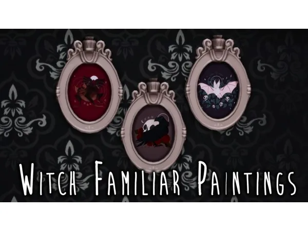 Maxis Match Witch Familiar Paintings by simsfinds - The Sims 4 Custom Content