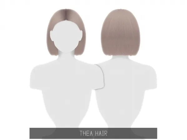 Alpha THEA HAIR by simsfinds - The Sims 4 Custom Content