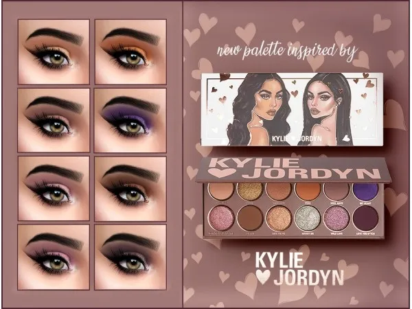 Alpha KYLIEJORDYN EYESHADOW PALETTE(WINGED LOOK) - The Sims 4 Custom Content